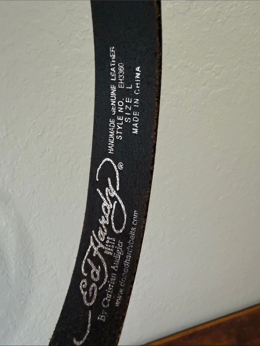 Ed Hardy Belt leather belt Love Kills Slowly